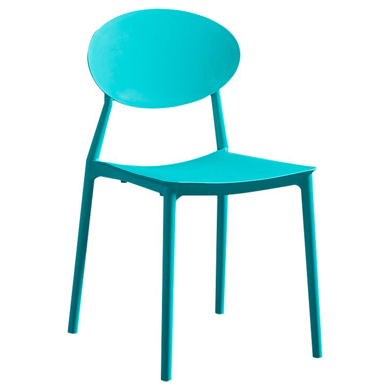Moderne plastic eetkamerstoel stacking eetarmloze stoel voor restaurantgebruik