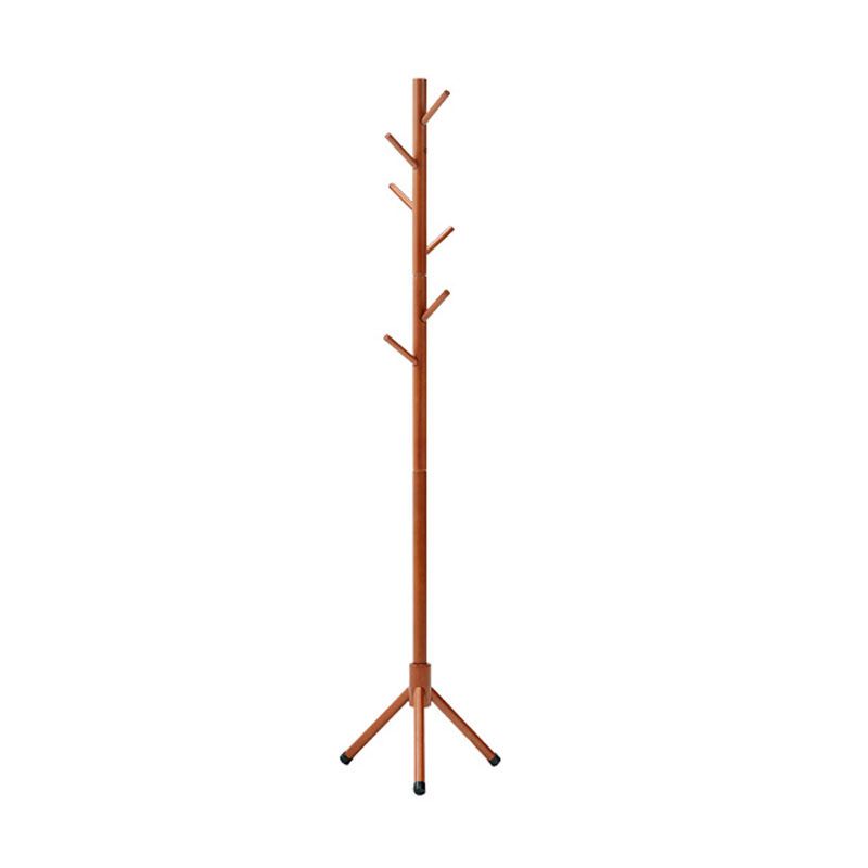 70"/69" Tall Hall Stand, Scandinavian Solid Wood Entry Hall Tree with Hook