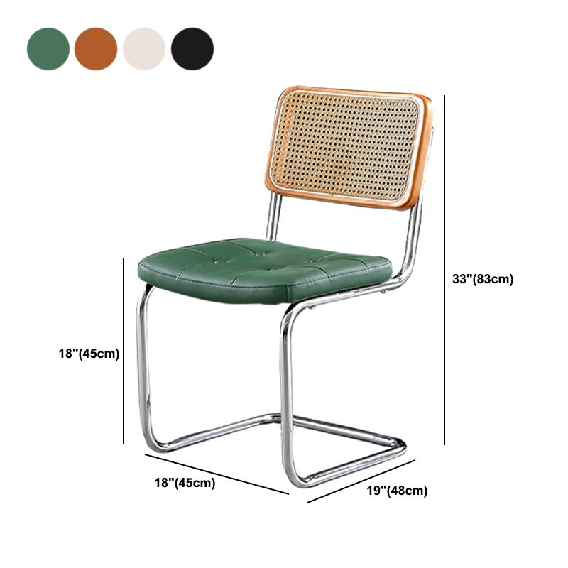 Industrial Upholstered Dining Side Chair Open Back Side Dining Chairs