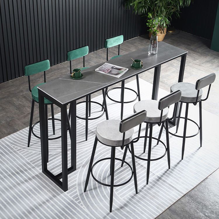 Indoor Round Counter Stool Industrial Upholstered Counter Height Stool