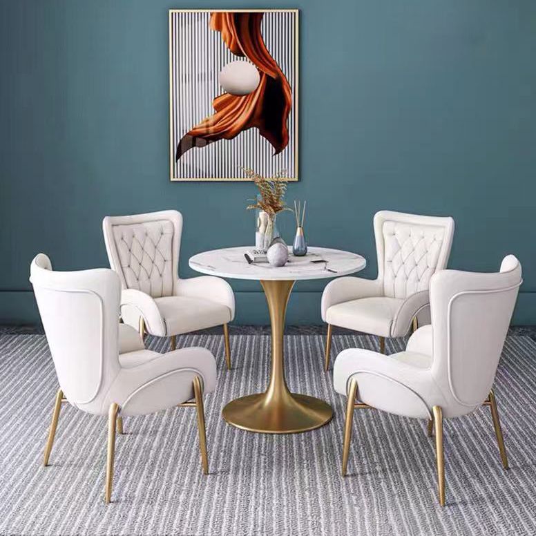 El comedor del metal de Glam preside el sillón lateral tapizado para el uso del restaurante