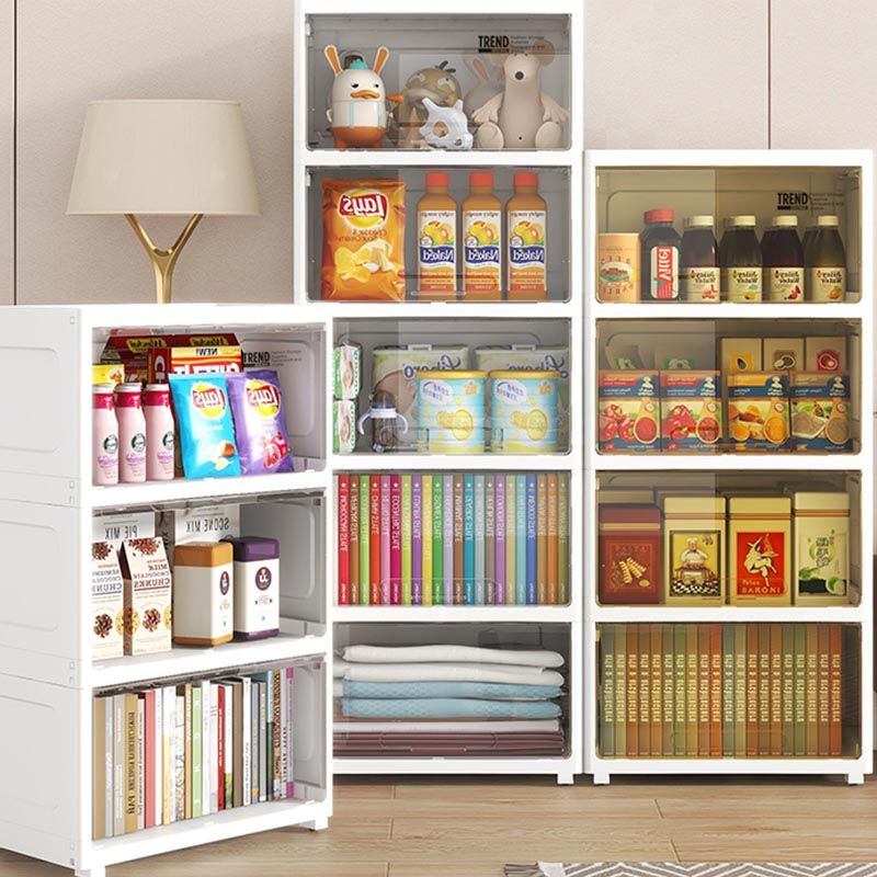 Contemporary Storage Cabinet Plastic Wardrobe Closet for Bedroom