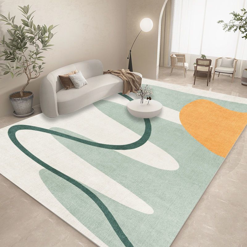 Tapis de bloc de couleur tapis intérieur tapis de géométrie nordique