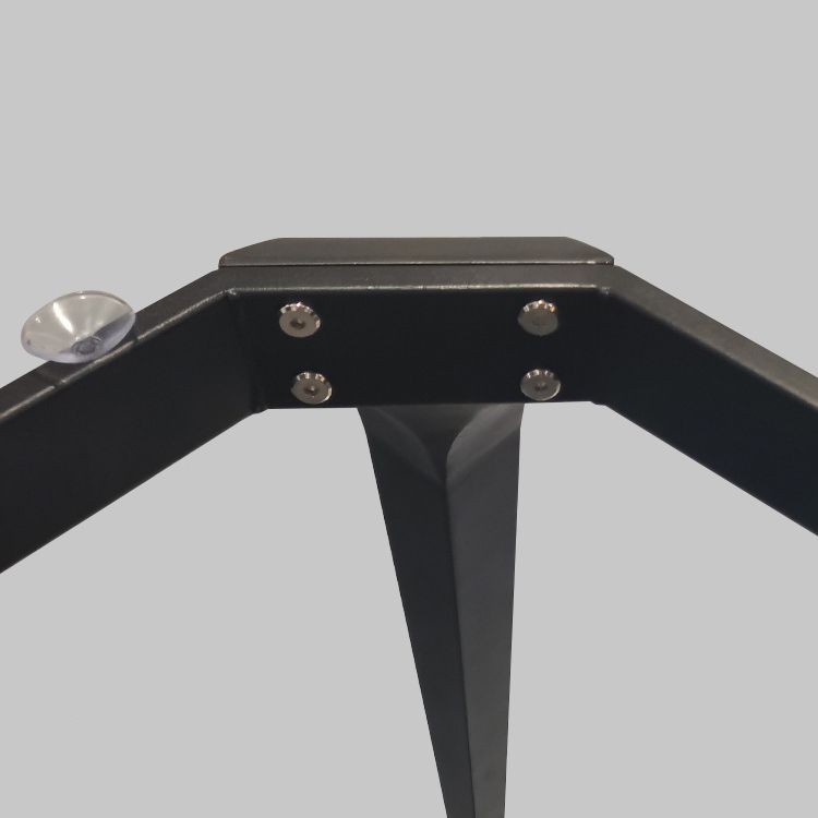 Rectangular Sintered Stone Dining Table Modern Furniture with 4 Black Legs