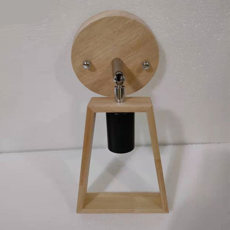 Einstellbare 1 leichte geometrische Wandbeleuchtung mit Holzwandleuchte moderne Holzwandleuchte