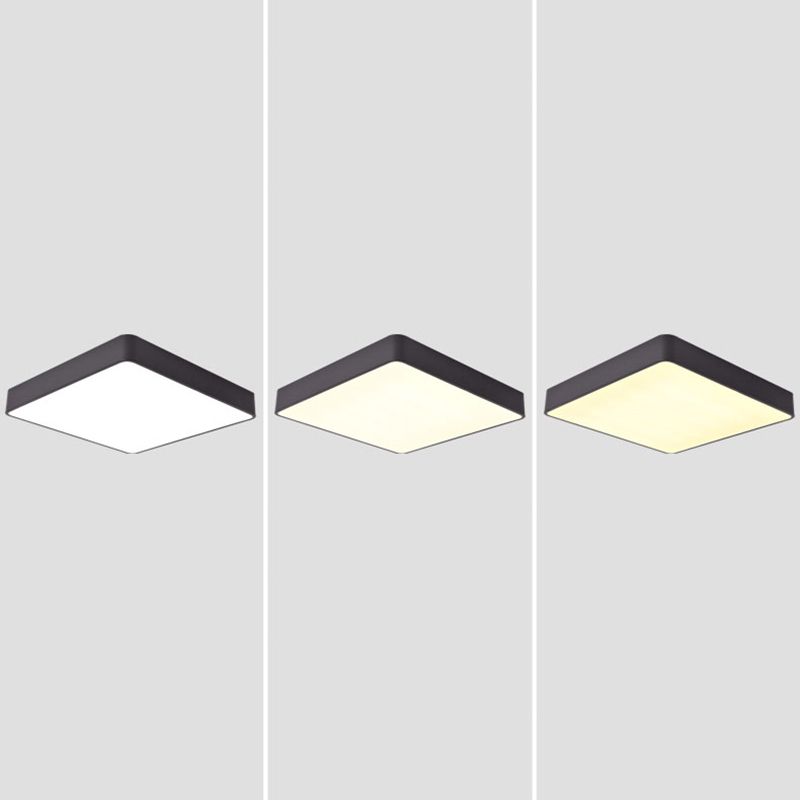 Metal Square Flush Ceiling Light Fixtures Contemporary Office Flush Mount Ceiling Light Fixture