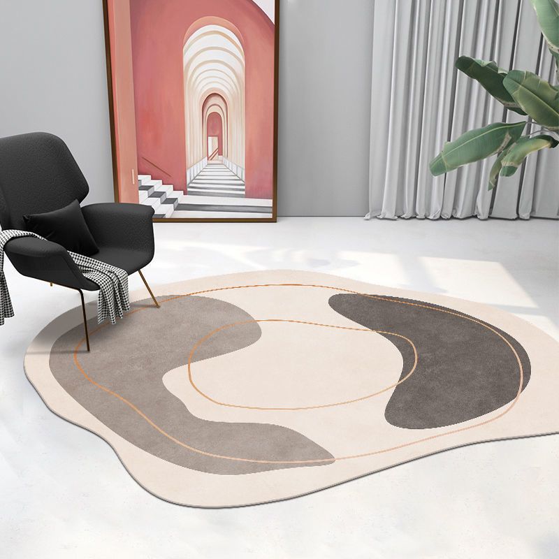 Stilvoller Kontrastfarbe Teppich Polyester Moderner Teppich Anti-Rutsch-Schlupf-Teppich für Wohnkultur