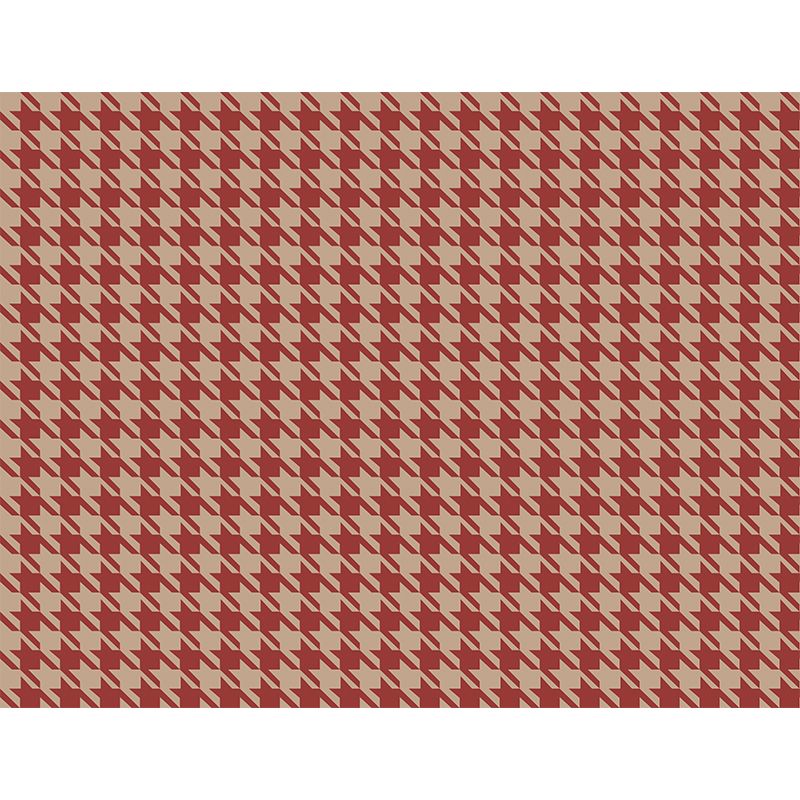 Houndstooth Wall Mural Modern Style Mildew ResistantDecorative Dining Room Wall Art