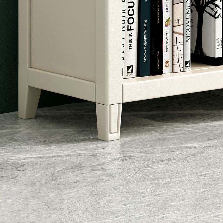 Scandinavian Closed Back Standard Bookshelf Wooden Bookcase in White