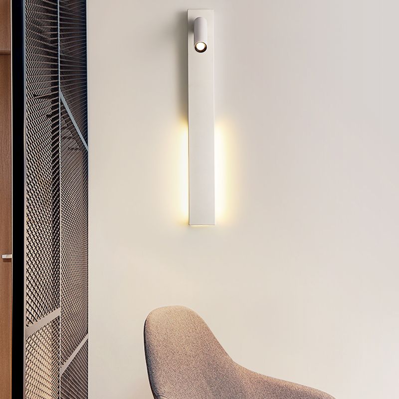 Metal Square Shape Wall Mount Lighting Modern 2-Lights Wall Mounted Light Fixture in White
