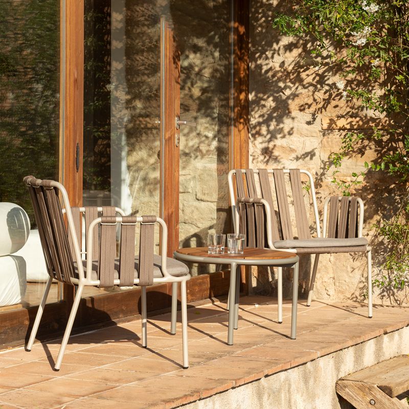 Boho Round Dining Table Set 1/3/4/5 Pieces Patio Dining Table Set