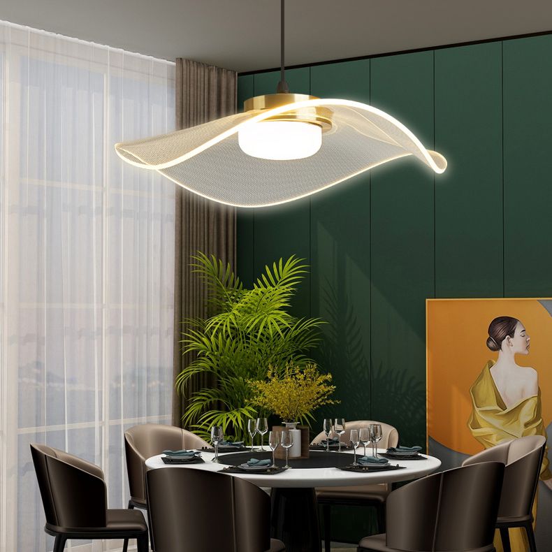 LED 1 Head Pendant Light Modern Style Simple Acrylic Ceiling Pendant Light for Dinning Room