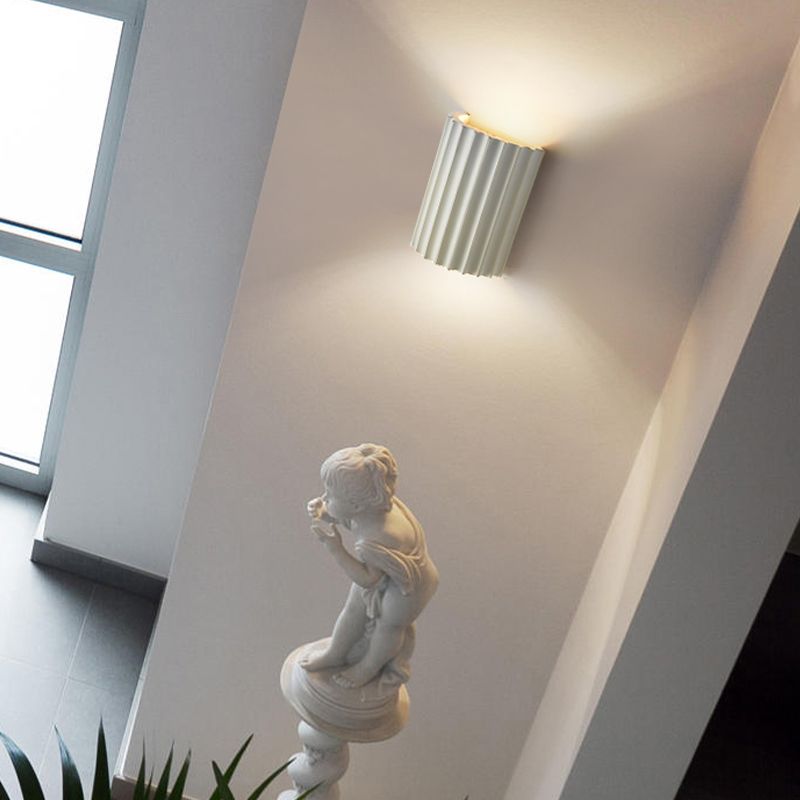 Nordic Resin Wall Light Colorful Cylinder 2 Lights Wall Sconce for Living Room