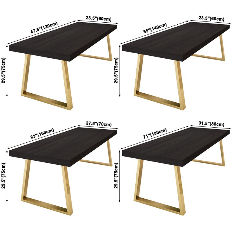 Rectangle Dining Site Table Traditional Luxury Dinette Table with Pine Solid Wood