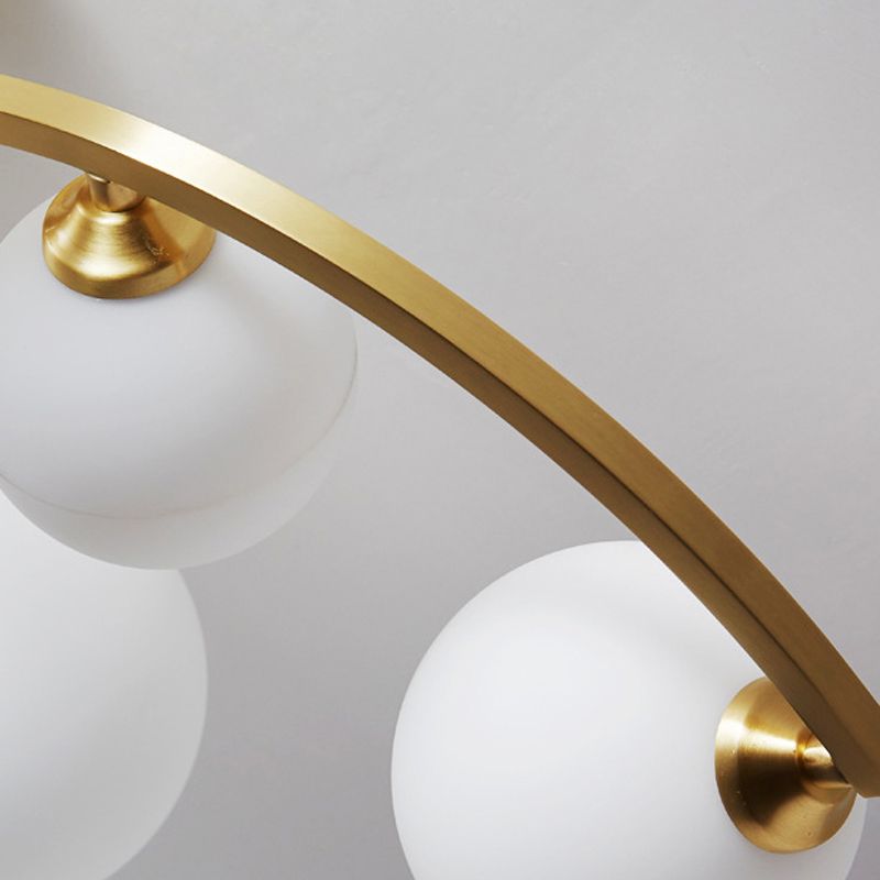 Modern Style Sputnik Flush Mount Metal Ceiling Light in Gold for Bedroom