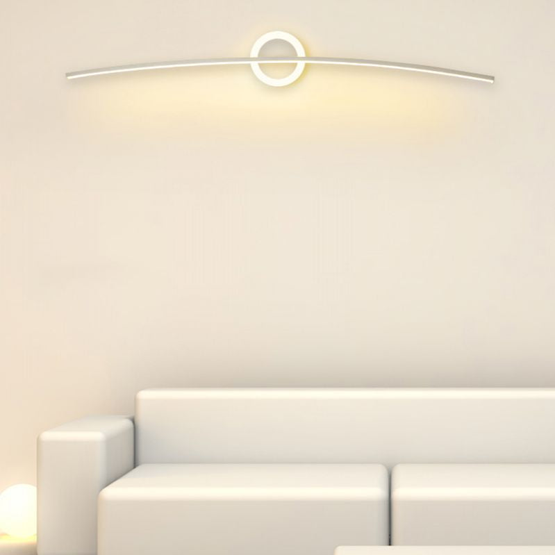 Lampe de forme de ligne lampe murale métallique simple LED LED MUR MUR LEIL