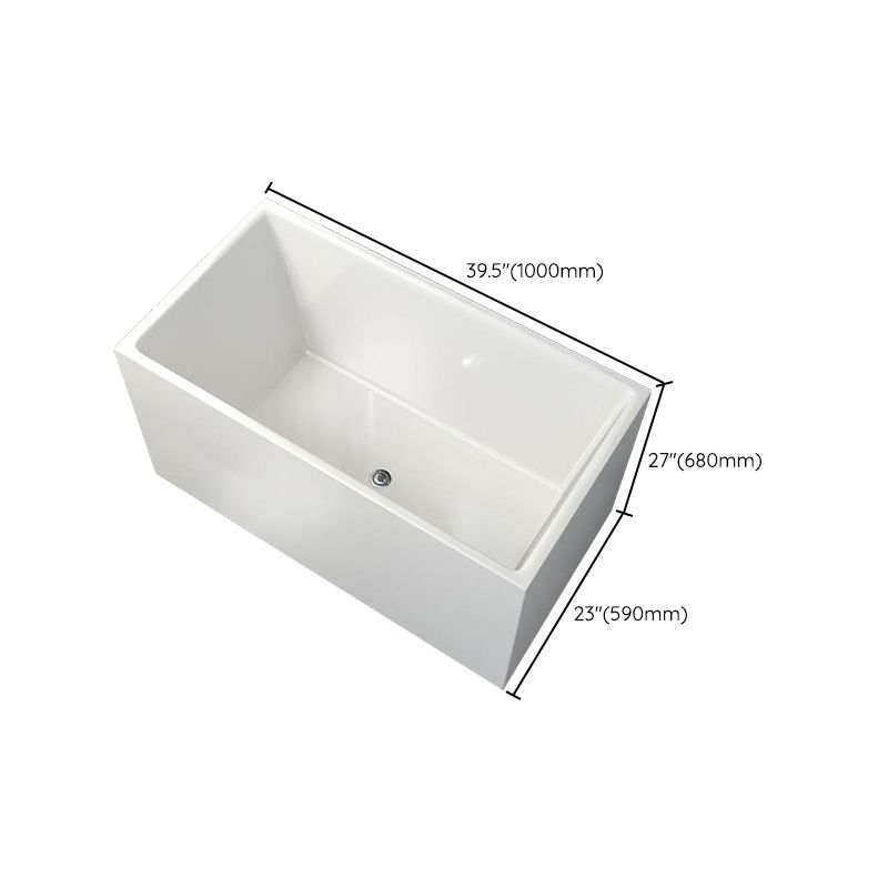 Back to Wall Bathtub Antique Finish Soaking Rectangular Modern Bath Tub