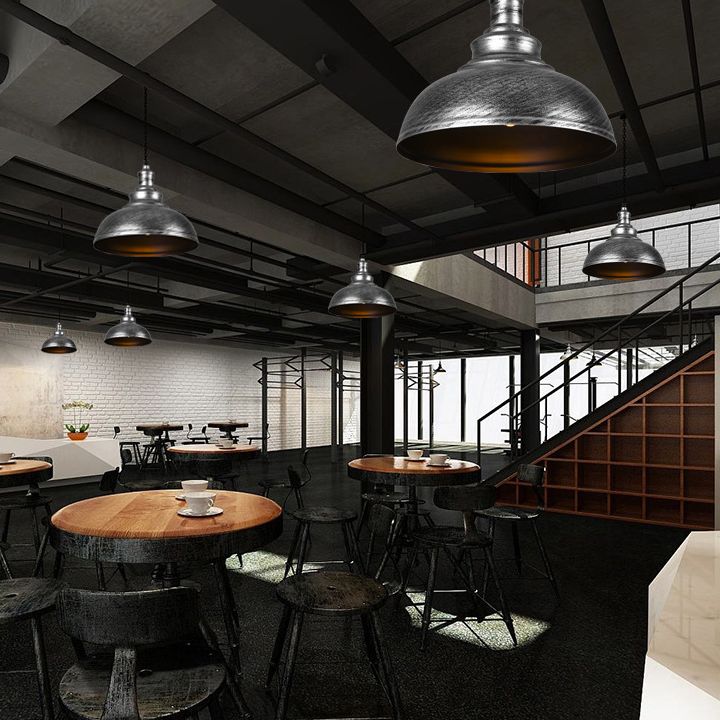 1 Light Dome Light Light Metal Industrial Metal Light con cordón colgante para restaurante
