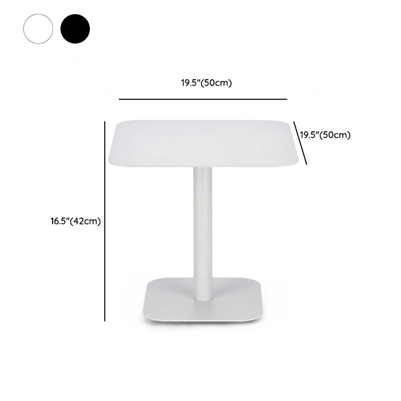 Mid-Century Round Corner Table Metal Pedestal Sofa Side End Table