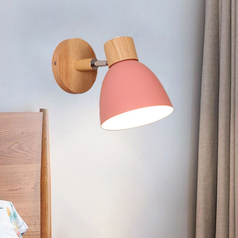 Modern Wood/Metallic Wall Light Polish Finish Lighting for Living Room