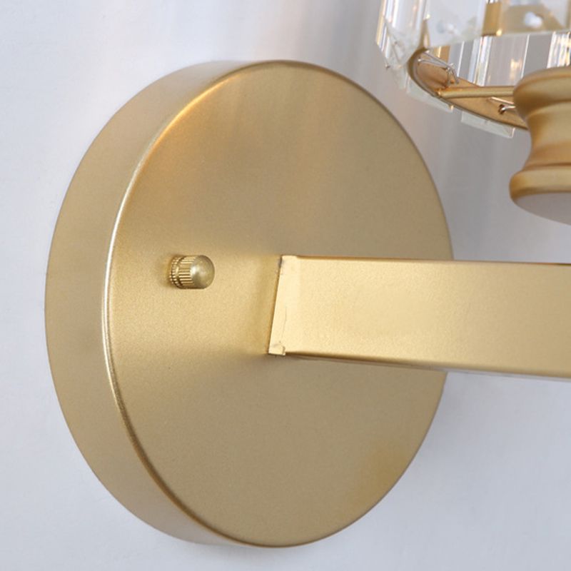 Modernism Single Wall Mounted Sconce Golden/Black Shaded Wall Light