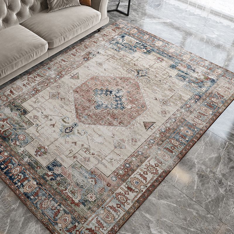 Shabby chic decoratietapijt Meerkleurig geometrisch bedrukt tapijt Antislip achterkant Huisdiervriendelijk wasbaar binnentapijt
