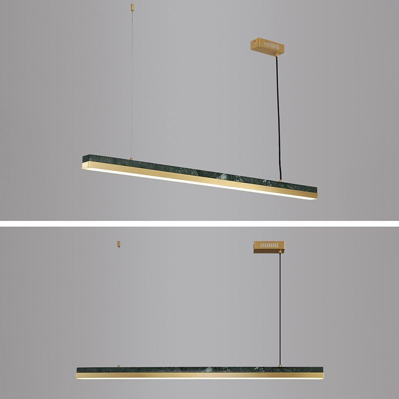 Luces colgantes de cocina grandes lineales Luz de la isla moderna acrílica para restaurante