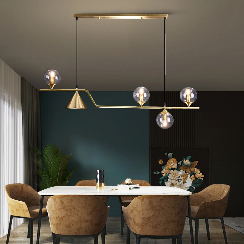 Contemporary Style Spherical Island Lighting Ideas Glass Island Lights