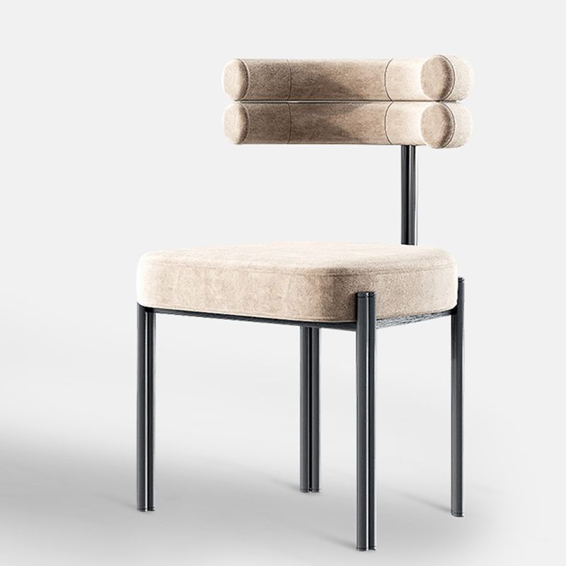 Contemporary Home Side Chair Upholstered Armless Dining Chairs