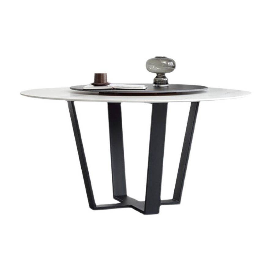 Steel and Slate Table Glam Style Simple Home Round Dining Table