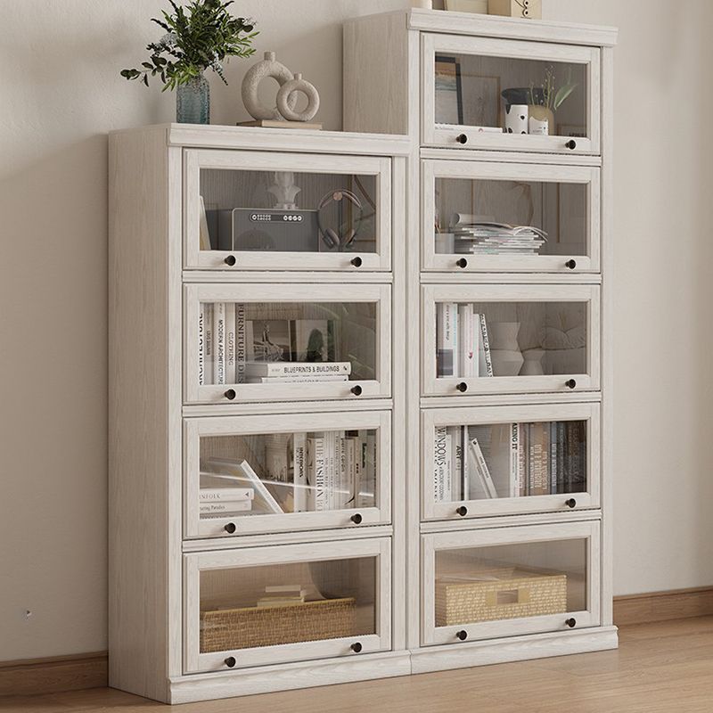 Modern Closed Back Standard Bookshelf Wooden Bookcase for Study Room