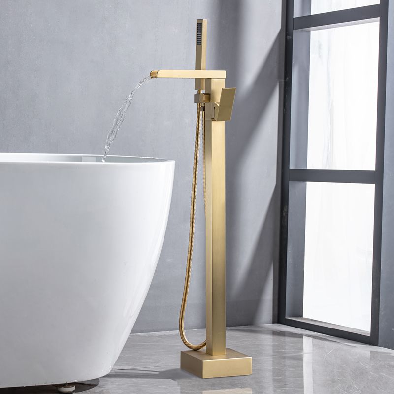 Floor Mounted Metal Freestanding Tub Filler Rotatable Freestanding Bathtub Faucet