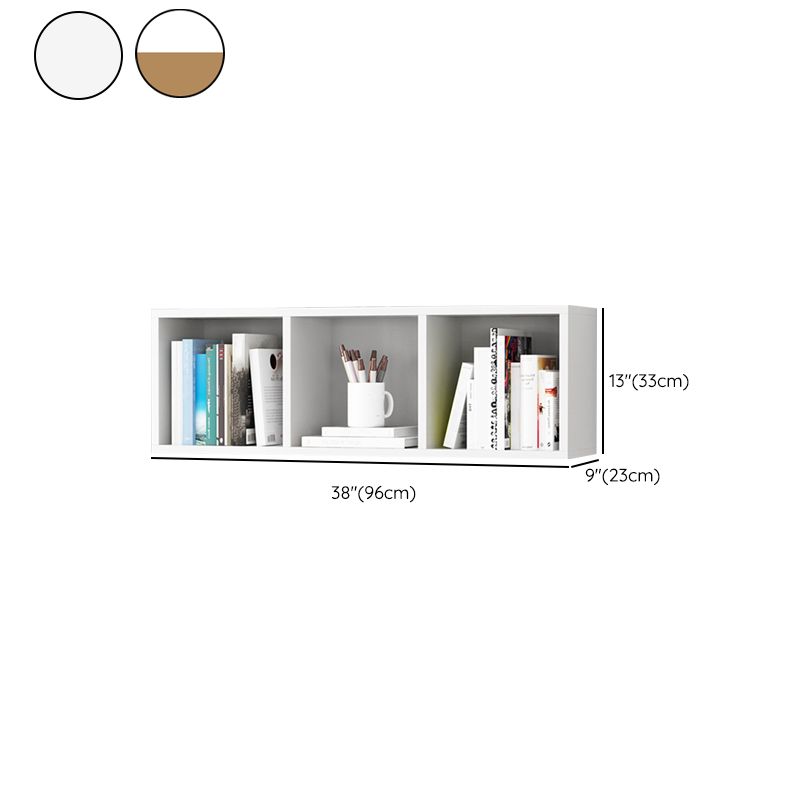 Engineered Wood Scandinavian Bookcase Floating Closed Back Bookshelf