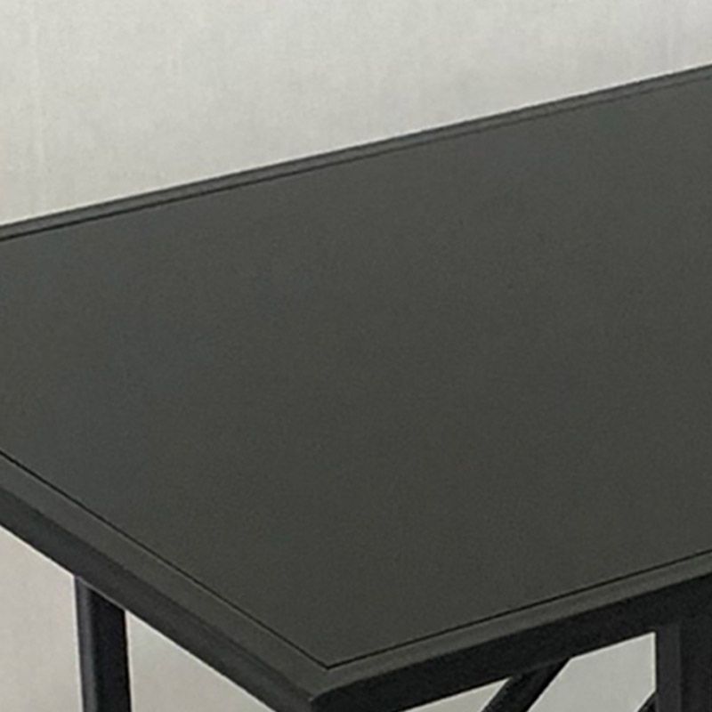 Modern Rectangular Glass Prep Table Home Dining Prep Table with Wheels