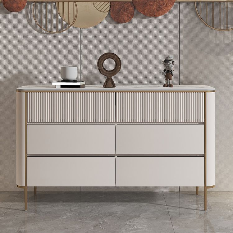 Classic Glam Dresser Stone Storage Chest Dresser with 3/6 Drawers , 15.6 Inch W