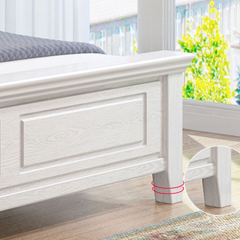 Contemporary Wood and Upholstered Bed Rectangular Standard Bed with Custom Gold Legs