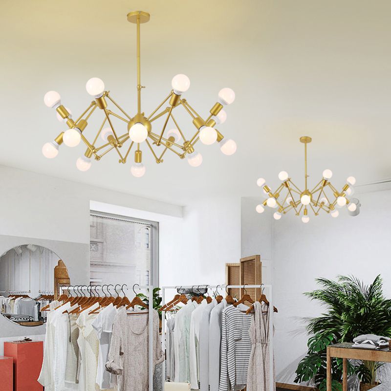 Spider Chandelier Lighting Fixtures Industrial Multi-Head Suspension Light for Living Room