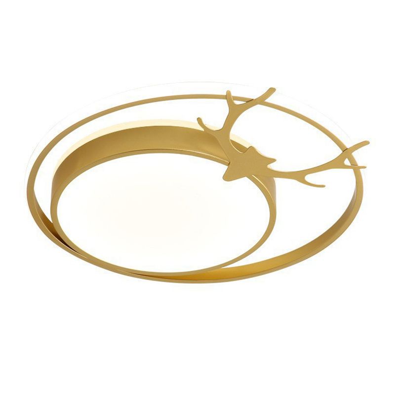 Antlers Ceiling Light LED Ceiling Mount Light with Acrylic Shade for Bedroom