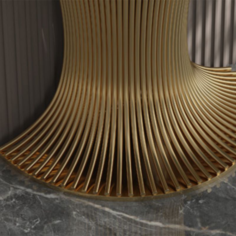Glam Stone Sofa Console Table with Stainless Steel Bracket for Hall