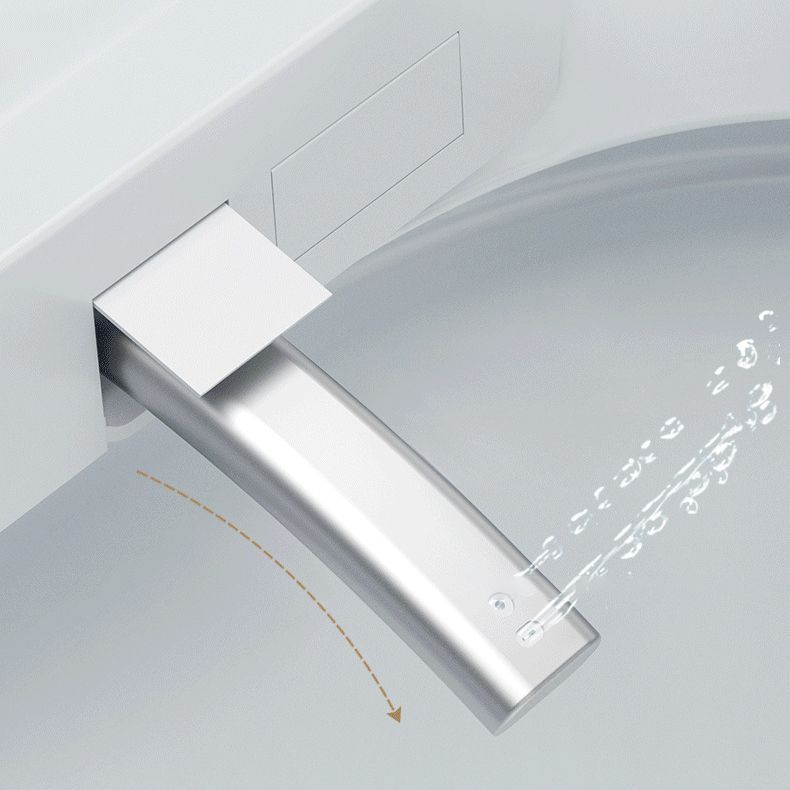 Modern Skirted Toilet Bowl Siphon Jet Toilet with Soft-Close Seat for Bathroom