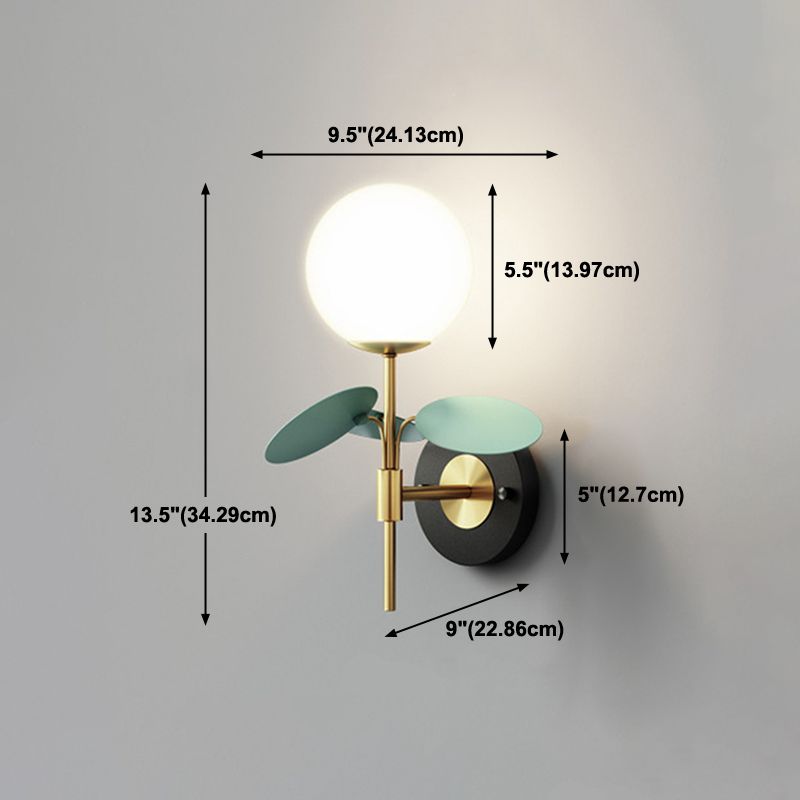 Glass Ball Wall Lighting Modern Style Multi Lights Wall Lighting Fixtures