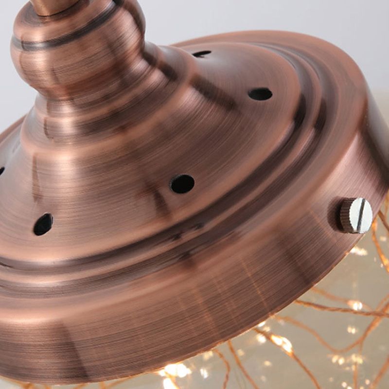 Starry Ceiling Pendant Light Minimalist LED Glass Hanging Light Fixture for Living Room