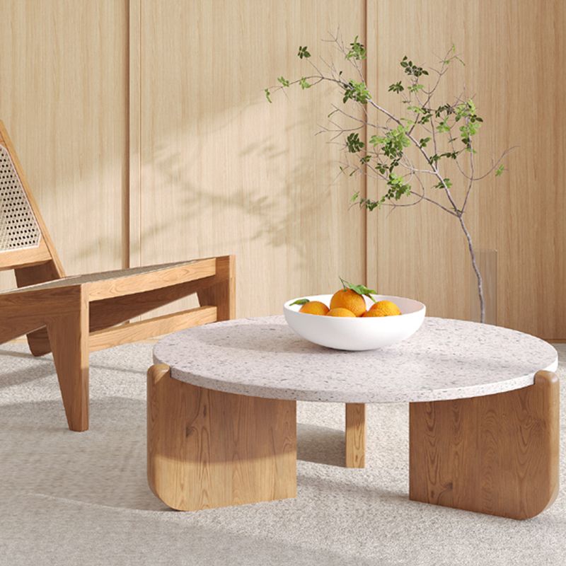 13"H Contemporary Coffee Table 3 Legs Round Coffee Cocktail Table