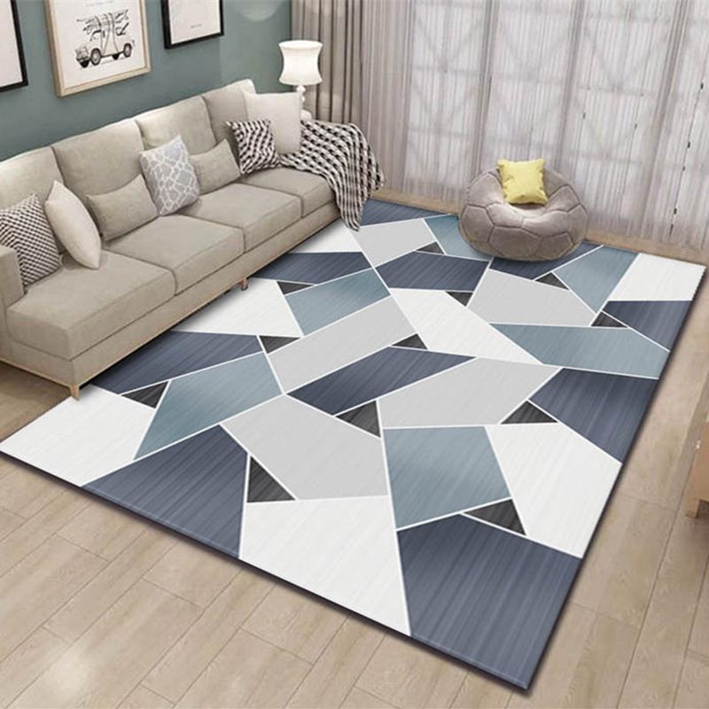 Black Minimalist Rug Blending Graphic Rug Washable Indoor Rug for Drawing Room