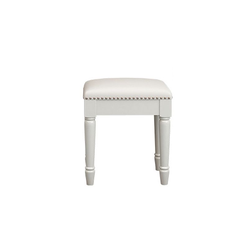 29.5"height Wood Flip-Top Makeup Vanity with Drawers and Mirror, White