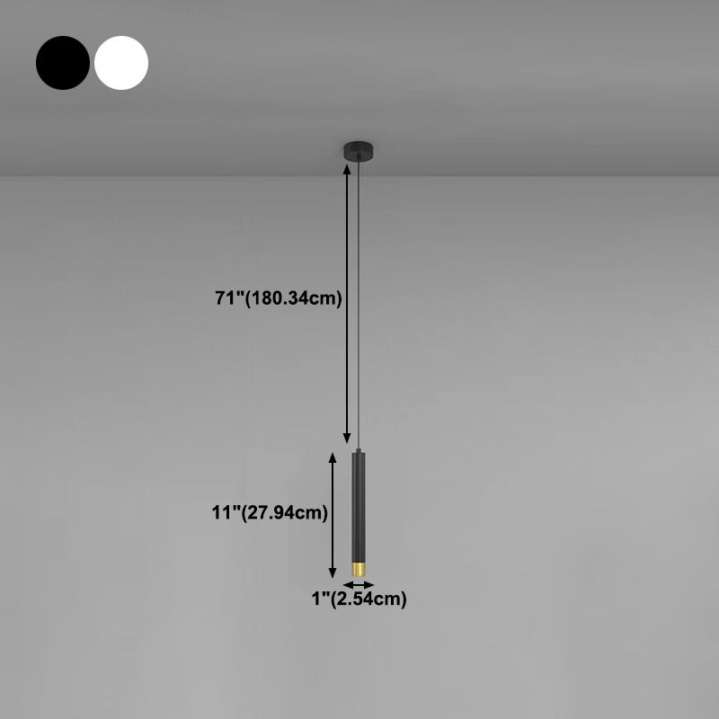 Forma in metallo a forma di cilindro Luci a sospensione Modern Style Apparecchi di illuminazione a sospensione