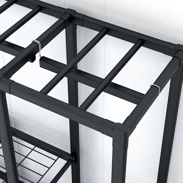 Contemporary Style Folding Wardrobe Armoire Steel Frame Wardrobe Cabinet for Home