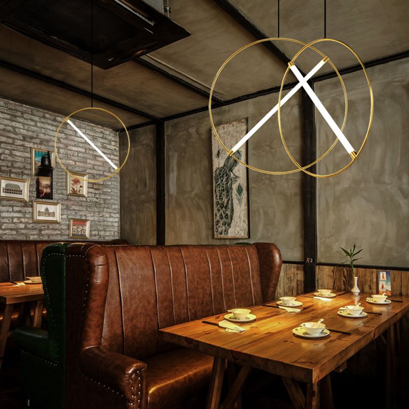 Contemporary Acrylic Pendant Light Fixture 1-Light Circle Hanging Ceiling Light