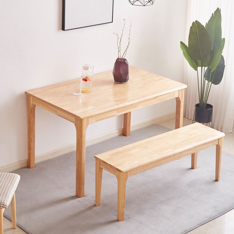 Modern Style Solid Wood Dining Table with Rectangle Shape Standard Height Table for Home Use