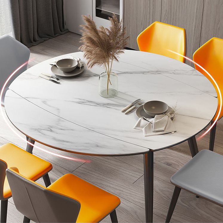 Ronde eettafel eigentijdse stijl drop blad eettafel met 4-voet